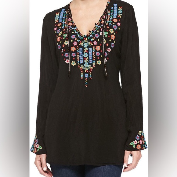 Johnny Was | Ditsy Flower Embroidered Tunic - Picture 1 of 11